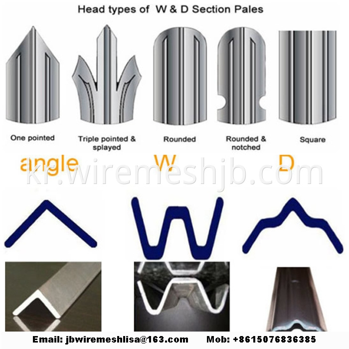 Powder Coated And Galvanized Steel Palisade Fence